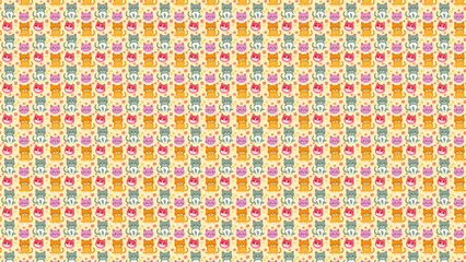 かわいい子猫のイラスト　パターン