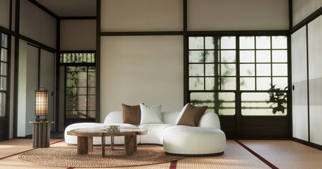 mock up, Japanese empty room tatami mat Designing the most beautiful.