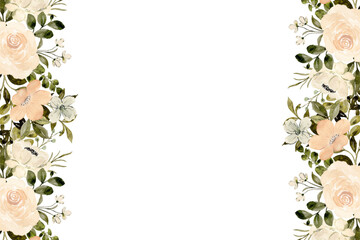 Watercolor flower background vector illustration.