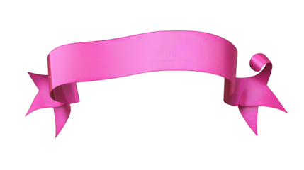 pink banner ribbon 3d render icon isolated on white background
