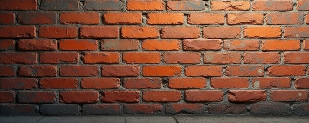 Obraz premium Aged brick wall texture with grunge columns and lines , rough, old, urban