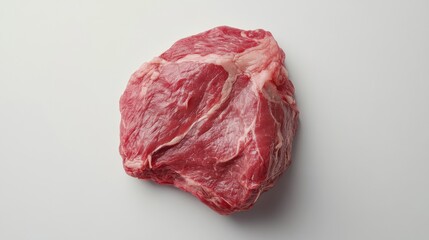 Obraz premium Fresh raw steak isolated on a white background.