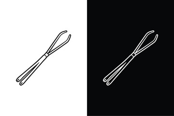 Tongs Vector icon vector on White Background ,Vector Art Illustration on white background.
