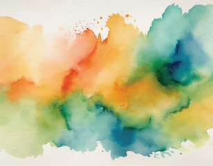 Watercolor hand painting colorfull abstract background
