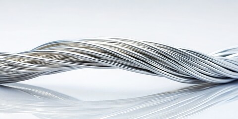 Delicate wire, stark white backdrop: abstract minimalism redefined.
