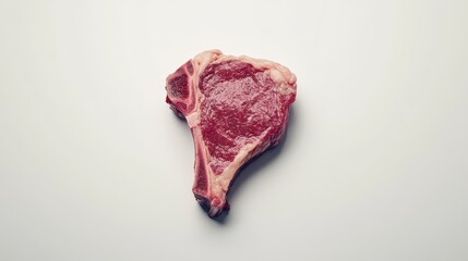 Obraz premium raw t-bone steak isolated on white background