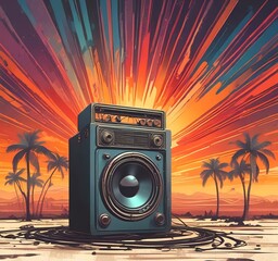Illustration of music background.