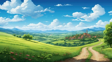 Fototapeta premium picturesque road city