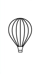 Obraz premium Hot Air Balloon Line Art Illustration