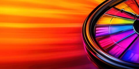 Wheel spin discounts for gamified experience offer virtual game show interactive gaming digital space close-up view fun concepts