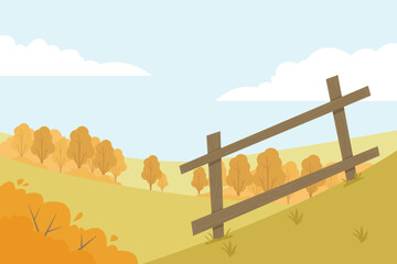 Naklejka premium Golden leaves dance in the crisp autumn breez