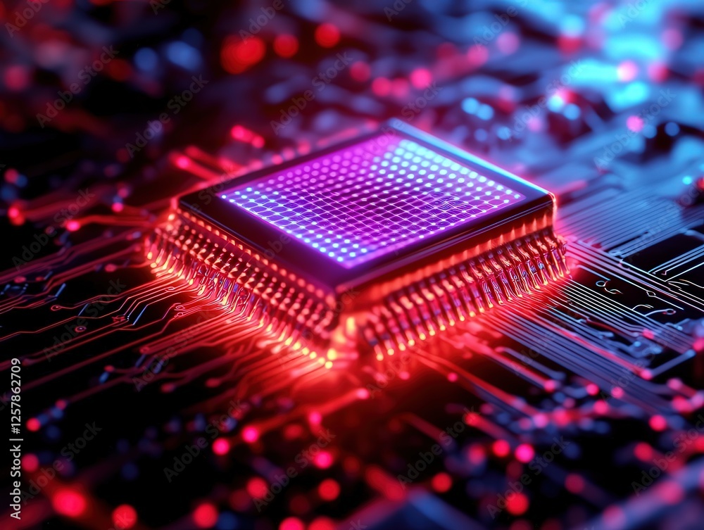 Poster nanophotonics controlling light in advanced microchip technology laboratory setting high-tech enviro
