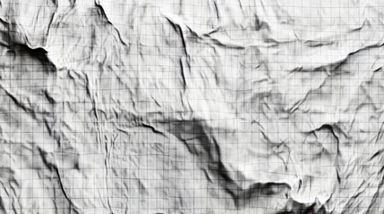 Fototapeta premium Crumpled grid paper creating abstract texture