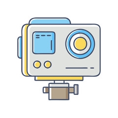 action camera icon, action camera vector illustration-simple illustration of action camera, perfect for action camera logos and icons