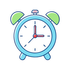 alarm clock icon, alarm clock vector illustration-simple illustration of alarm clock, perfect for alarm clock logos and icons