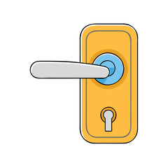 door lock icon, door lock vector illustration-simple illustration of door lock, perfect for door lock logos and icons