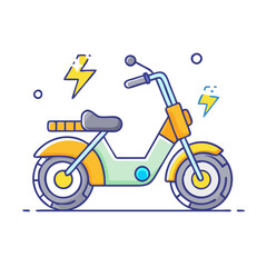Fototapeta premium electric bike icon, electric bike vector illustration-simple illustration of electric bike, perfect for electric bike logos and icons