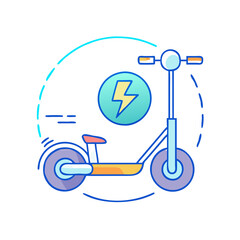electric scooter icon, electric scooter vector illustration-simple illustration of electric scooter, perfect for electric scooter logos and icons