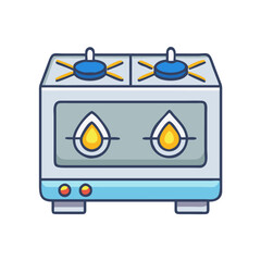 gas stove icon, gas stove vector illustration-simple illustration of gas stove, perfect for gas stove logos and icons