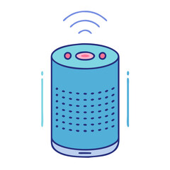 smart speaker icon, smart speaker vector illustration-simple illustration of smart speaker, perfect for smart speaker logos and icons