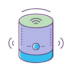 smart speaker icon, smart speaker vector illustration-simple illustration of smart speaker, perfect for smart speaker logos and icons