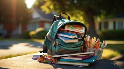 Obraz premium note back to school books