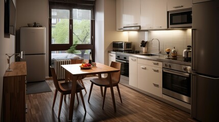 Fototapeta premium functional apartment kitchen