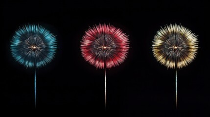 colorful firework in vintage color style for background