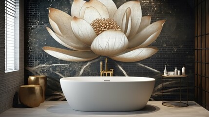 metallic black and white lotus