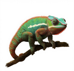 Obraz premium chameleon on a white background