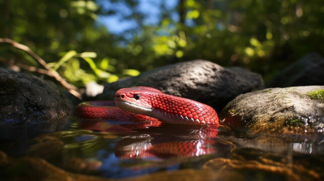 graceful red snake