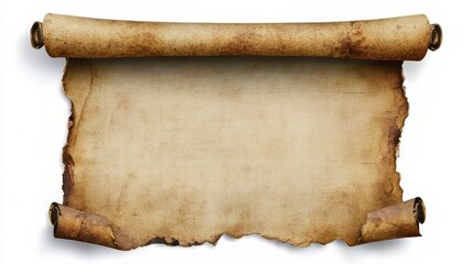 Aged parchment scroll with a vintage aesthetic