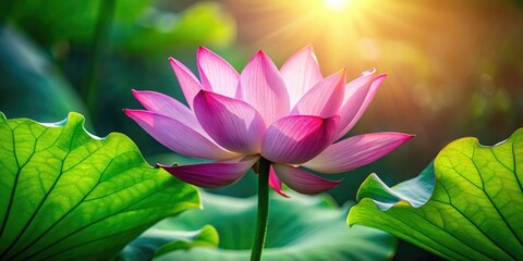 Obraz premium Stunning Pink Lotus Flower Bloom Photography, Pink Lotus Image, Beautiful Lotus Flower Picture, Floral Photography