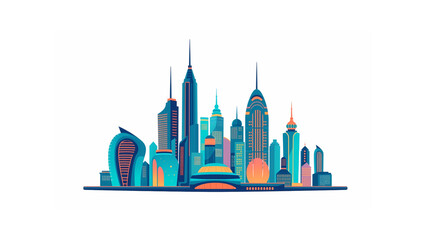 vector illustration of city skyline