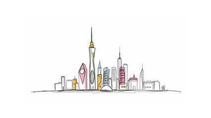 abstract city skyline vector