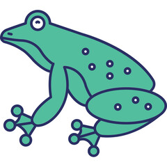 Frog  Vector Icon Set with Transparent Background