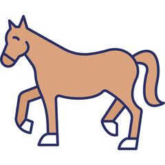 Horse  Vector Icon Set with Transparent Background