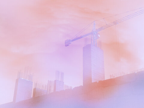 construction site in the city