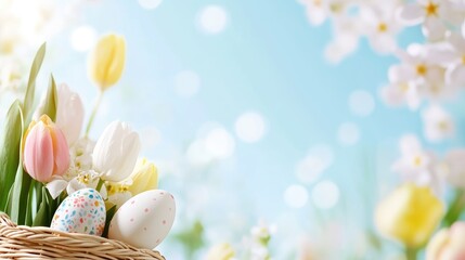 Charming Easter Arrangement With Eggs And Flowers