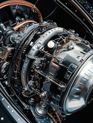 Fototapeta premium Airplane Engine Close-up