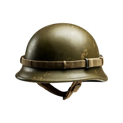 a military helmet on transparent background