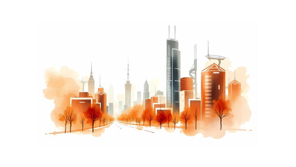 Abstract city vector