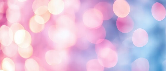 Obraz premium Soft pastel bokeh background with vibrant colors in a dreamy blur.