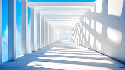 Obraz premium Architectural space where light and shadow interweave