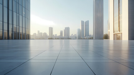 Fototapeta premium Modern city skyline scenery