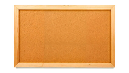 Fototapeta premium Wooden corkboard with a simple frame, perfect for notes, reminders, or decorative purposes. Generative AI