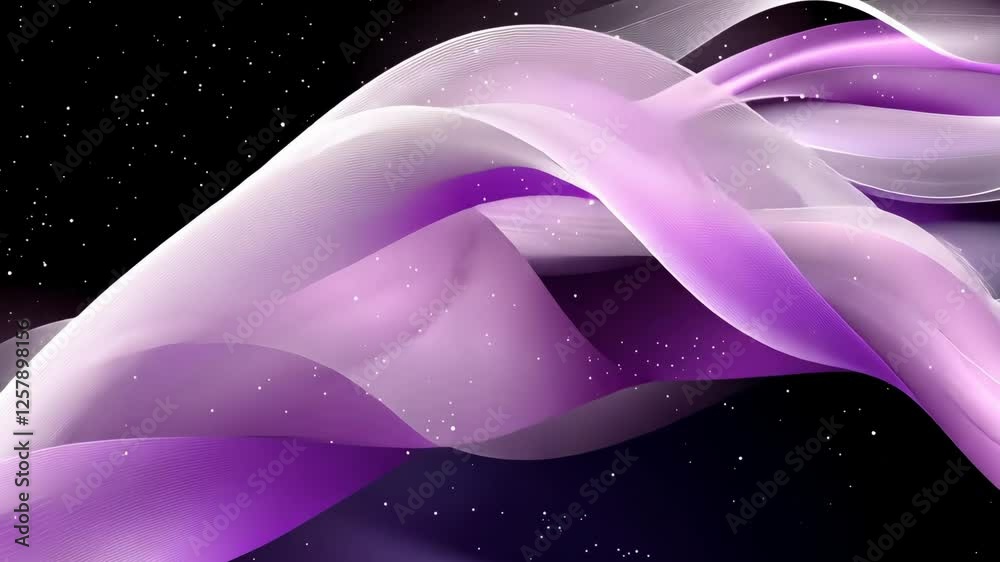 Poster colorful waves blend together in an artistic display, creating a mesmerizing abstract composition fi