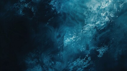 Obraz premium Mysterious Blue Background with Subtle Texture for Design. Banner Template with Central White Space for Text. Ideal for Minimalist Elegance Projects.