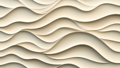 Abstract Gradient Wave Pattern, 3D Low Profile, Minimalist Monochromatic Background Texture
