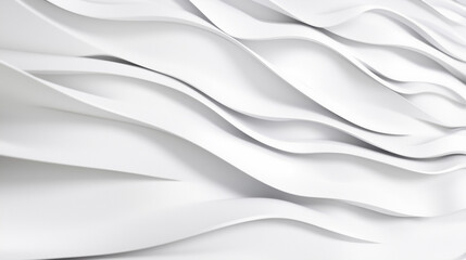 Obraz premium Minimalist White 3D Abstract Wave Texture